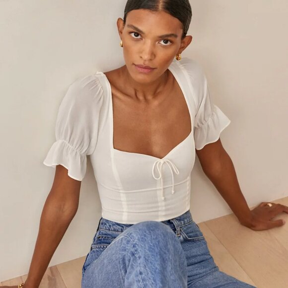 NWT | Reformation Delevan Top in Gossamer - Picture 6 of 6